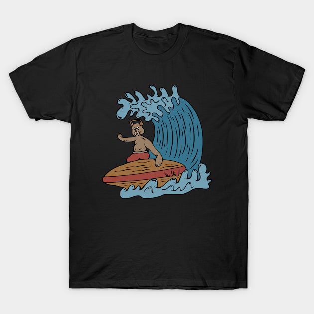 Surfing Cat T-Shirt by Applesix